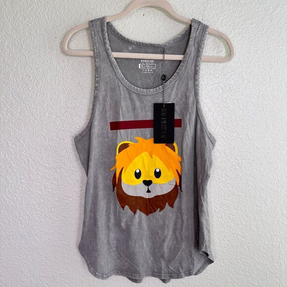 RawGear Tank Top Mens Small Lion Muscle Tee Shirt Gym Casual Bradley Martyn NEW - Picture 1 of 9